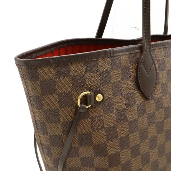 LOUIS VUITTON Authentic Brown Damier Neverfull MM Shoulder Bag - Picture 5 of 8